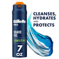 Gillette Pro Shaving Gel for Men, Fragrance Free, 7 oz