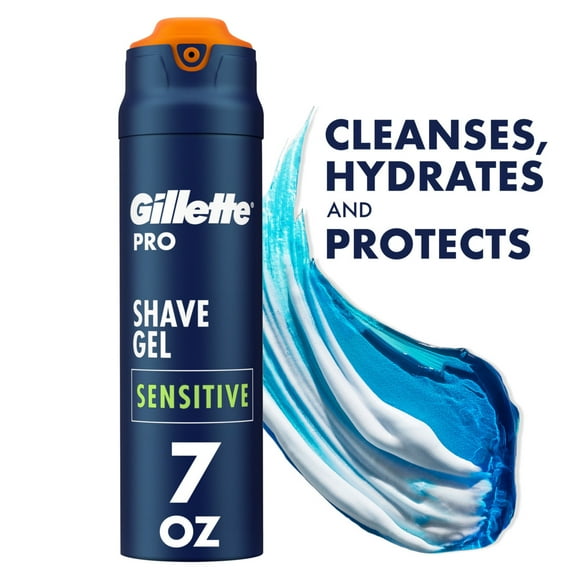 Gillette Pro Shaving Gel for Men, Fragrance Free, 7 oz