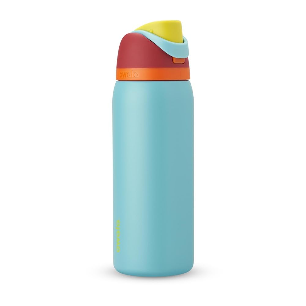 Owala FreeSip Insulated Stainless Steel Water Bottle with Straw, BPA-Free Sports Water Bottle, Great for Travel, 24 Oz, Very, Very Dark | Insulated, with Straw, for Sports, Travel, and School, BPA-Free