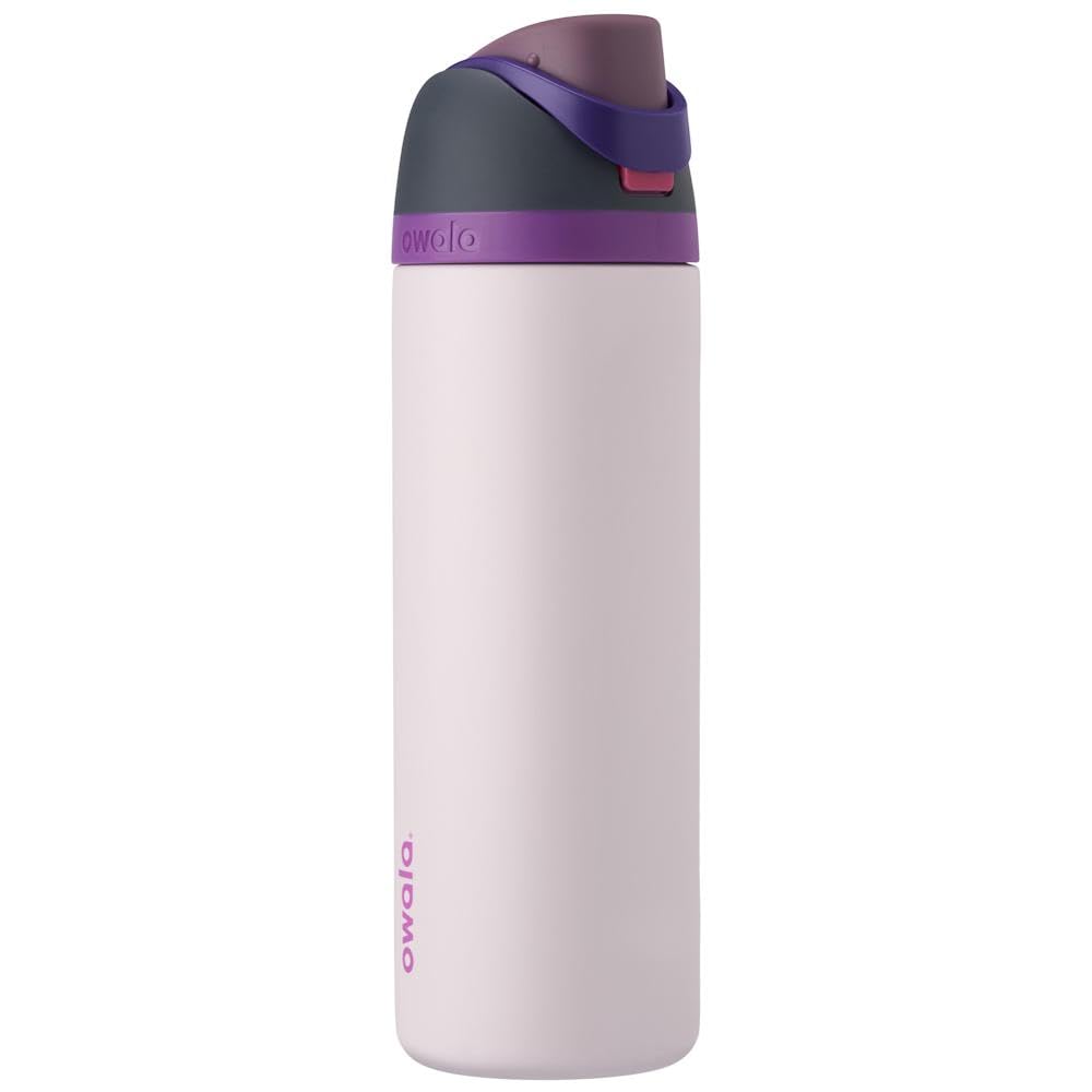 Owala FreeSip Insulated Stainless Steel Water Bottle with Straw, BPA-Free Sports Water Bottle, Great for Travel, 24 Oz, Very, Very Dark | Insulated, with Straw, for Sports, Travel, and School, BPA-Free