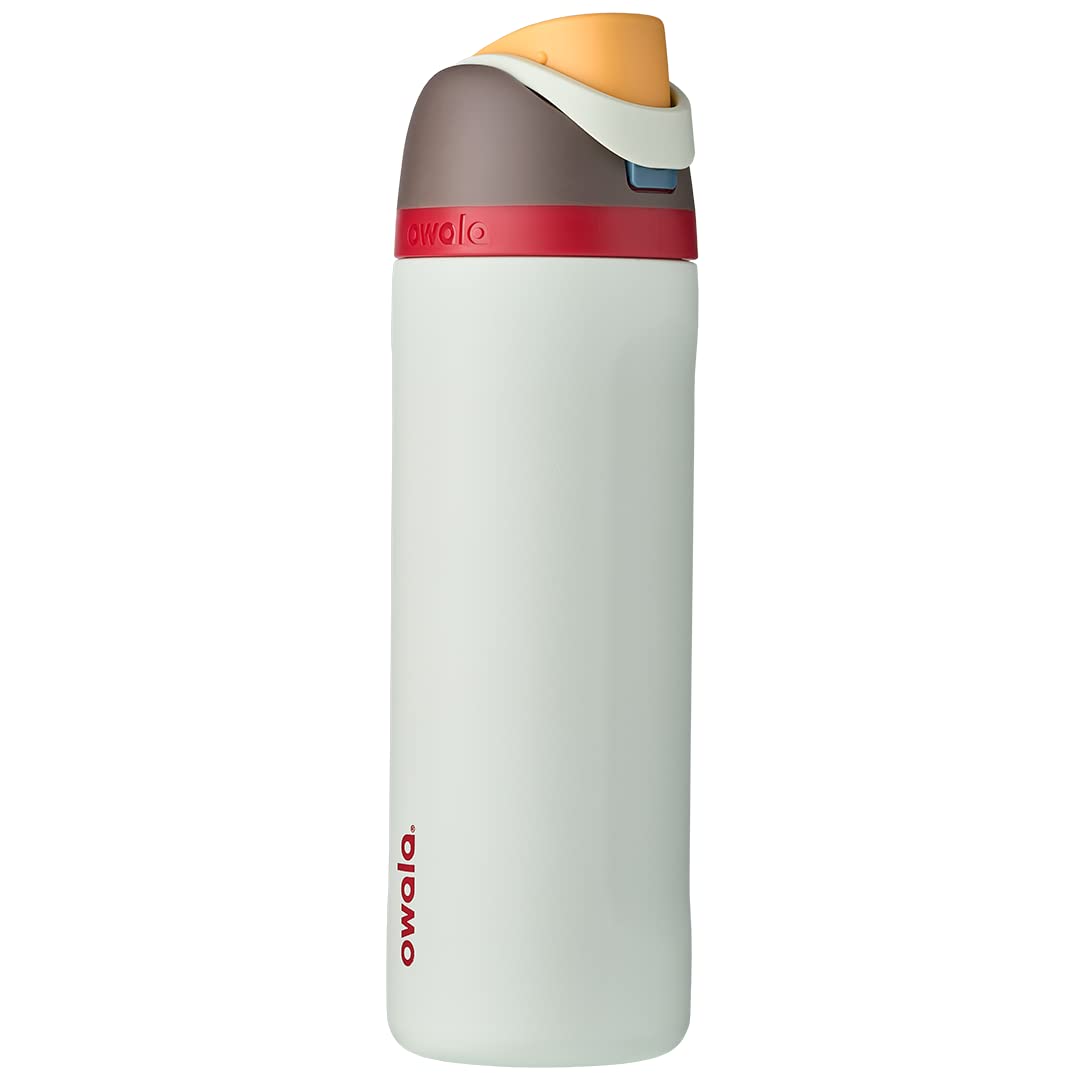 Owala FreeSip Insulated Stainless Steel Water Bottle with Straw, BPA-Free Sports Water Bottle, Great for Travel, 24 Oz, Very, Very Dark | Insulated, with Straw, for Sports, Travel, and School, BPA-Free