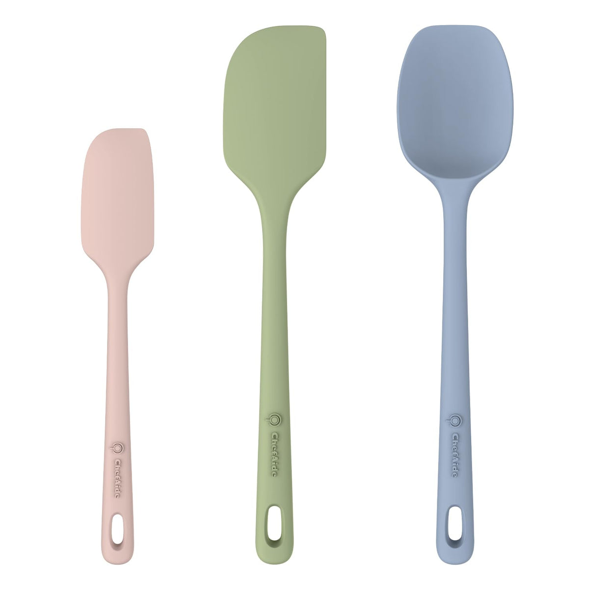 5 Pieces Silicone Spatula Set, Food Grade Rubber Spatula, Upgrade Strong Handle with Ergonomic Grip, Heat Resistant Up to 600°F for Nonstick Cookware, Cooking