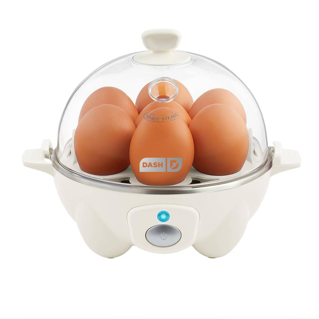 DASH Electric Rapid Egg Cooker for Hard Boiled/Poached/Scrambled Eggs or Omelets with Auto Shut-Off Feature, Black, 7 Egg Capacity