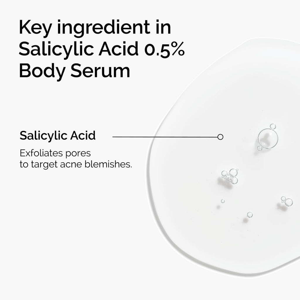 SlimBag The Ordinary Salicylic Acid 0.5% Body Serum for acne-prone skin, exfoliating treatment in 8.1 fl oz bottle
