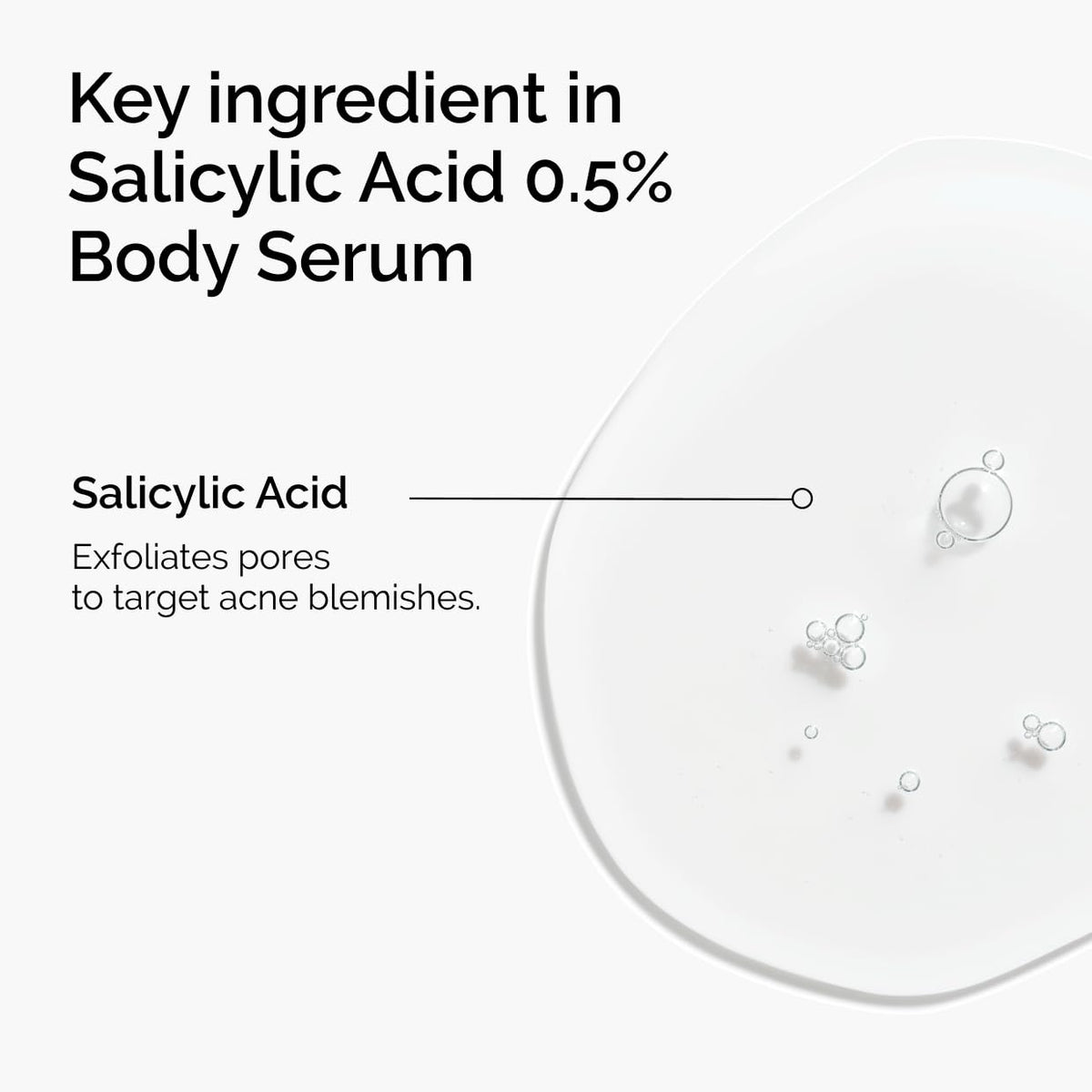 SlimBag The Ordinary Salicylic Acid 0.5% Body Serum for acne-prone skin, exfoliating treatment in 8.1 fl oz bottle