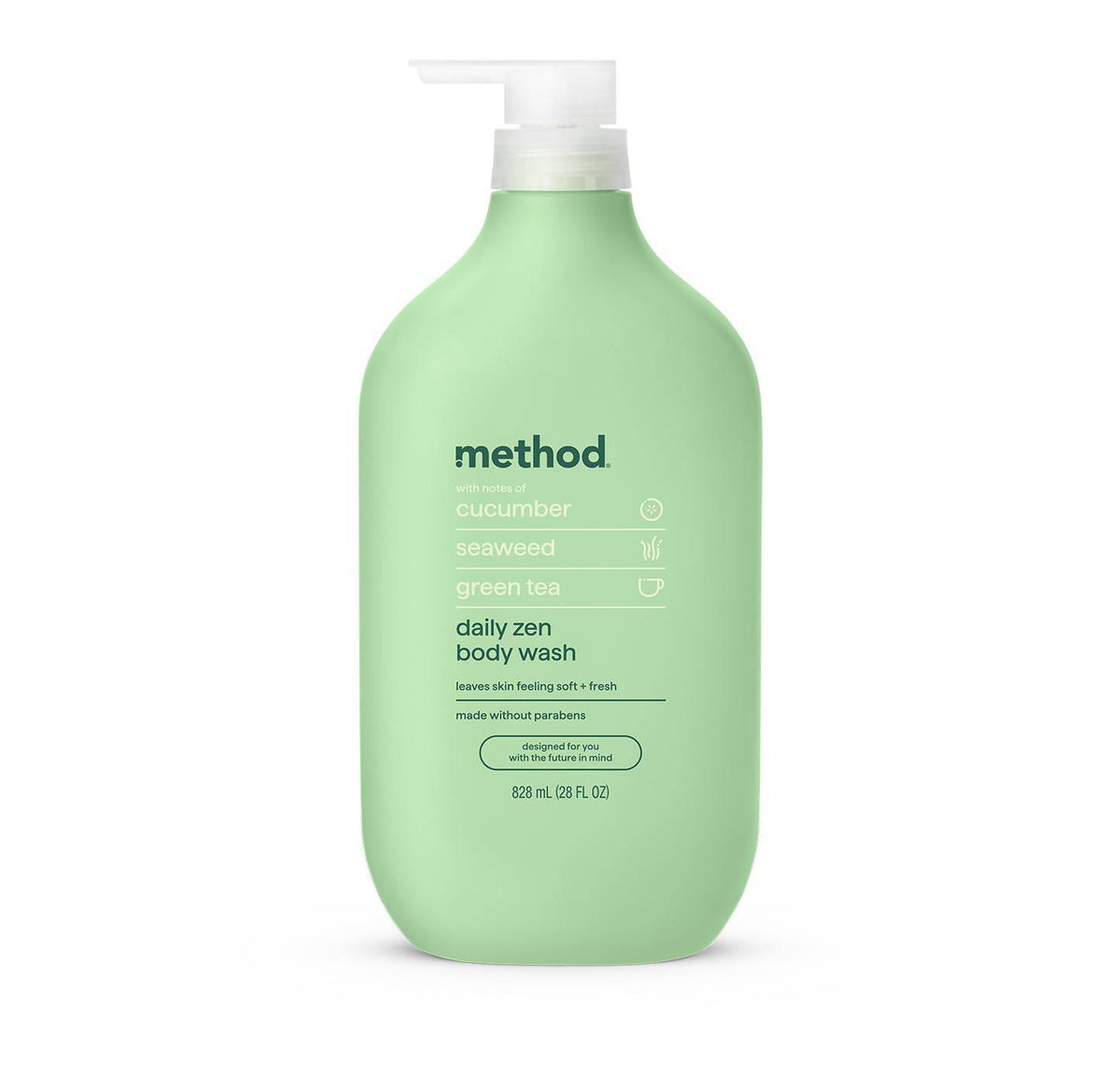 Method Body Wash, Sea + Surf, Paraben and Phthalate Free, 28 oz, (Pack of 1)