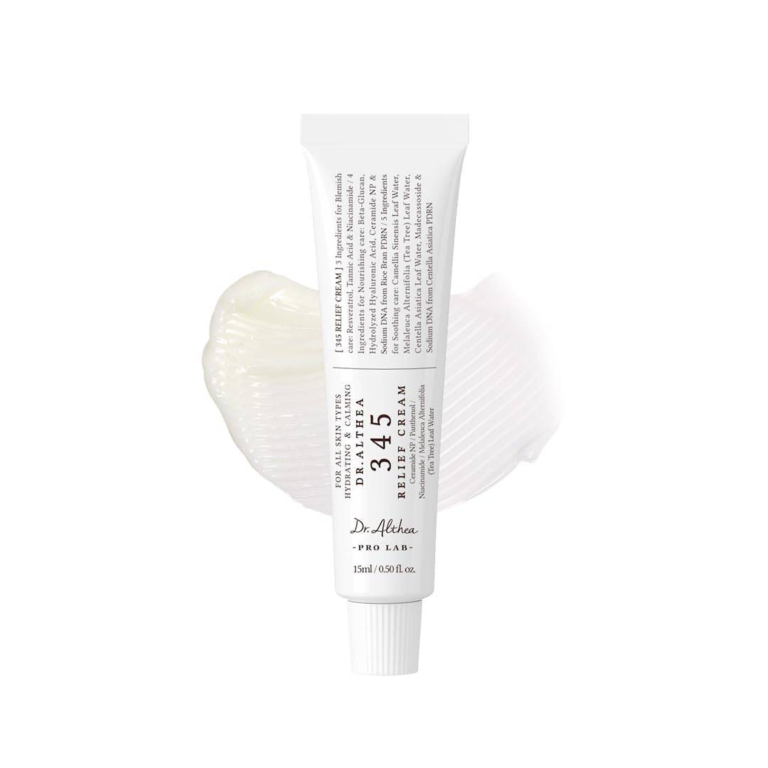 Dr.Althea 345 Relief Cream | Daily Face Moisturizer for Soothing Recovery and Blemish Care with PDRN & Niacinamide | Korean Vegan Skin Care for All Skin Types, 1.69 Fl Oz (Ver.2 - Pack of 1)