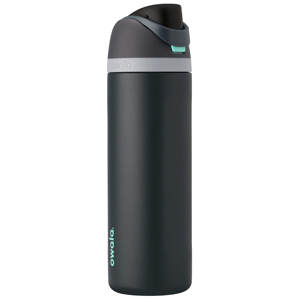 Owala FreeSip Insulated Stainless Steel Water Bottle with Straw, BPA-Free Sports Water Bottle, Great for Travel, 24 Oz, Very, Very Dark | Insulated, with Straw, for Sports, Travel, and School, BPA-Free