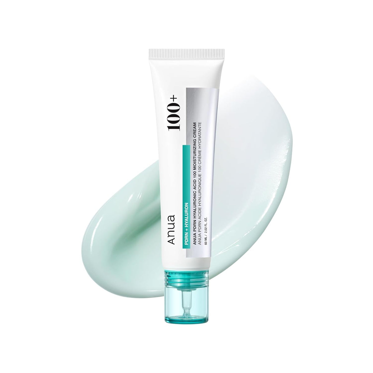 Anua PDRN Hyaluronic Acid 100 moisturizing cream by SlimBag, lightweight non-greasy face moisturizer with salmon DNA for glowing skin