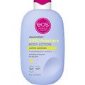 SlimBag eos Shea Better Vanilla Cashmere Body Lotion in 16 fl oz bottle, lightweight, non-greasy moisturizer with natural shea and vanilla scent.