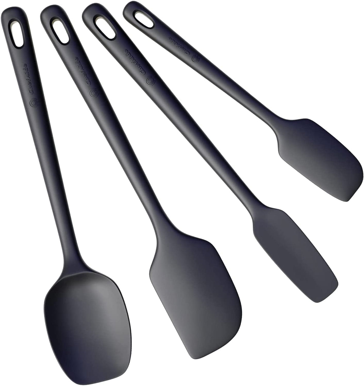 5 Pieces Silicone Spatula Set, Food Grade Rubber Spatula, Upgrade Strong Handle with Ergonomic Grip, Heat Resistant Up to 600°F for Nonstick Cookware, Cooking