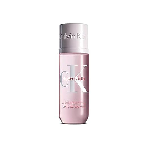 Calvin Klein Hair & Body Perfume Mist with fruity, vanilla, and floral scents, hydrating skin for women and men, SlimBag brand.