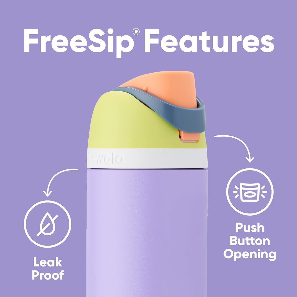 Owala FreeSip Insulated Stainless Steel Water Bottle with Straw, BPA-Free Sports Water Bottle, Great for Travel, 24 Oz, Black Cherry