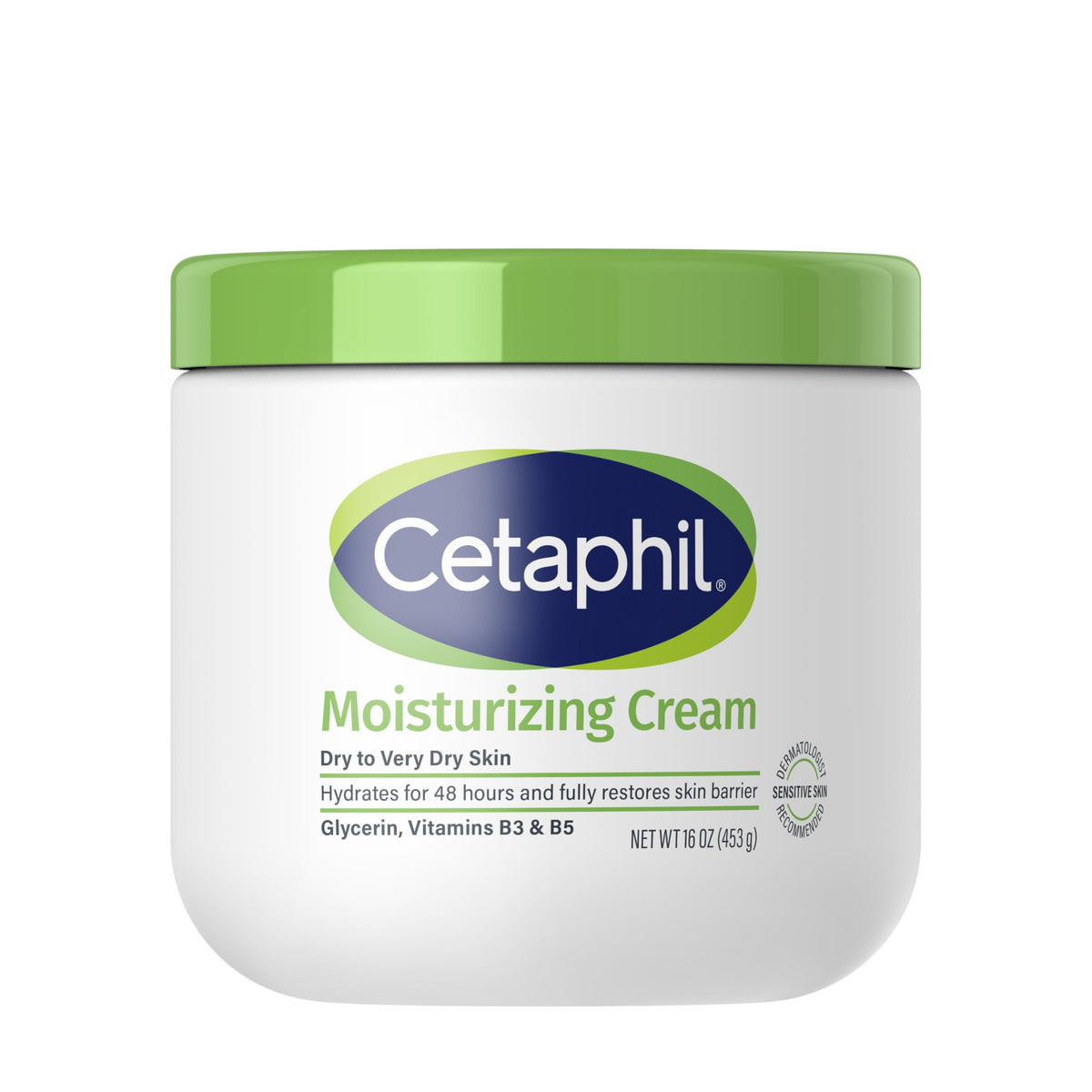 Cetaphil Face & Body Moisturizer, Hydrating Moisturizing Cream for Dry to Very Dry, Sensitive Skin, NEW 16 oz 2 Pack, Fragrance Free, Non-Comedogenic, Non-Greasy