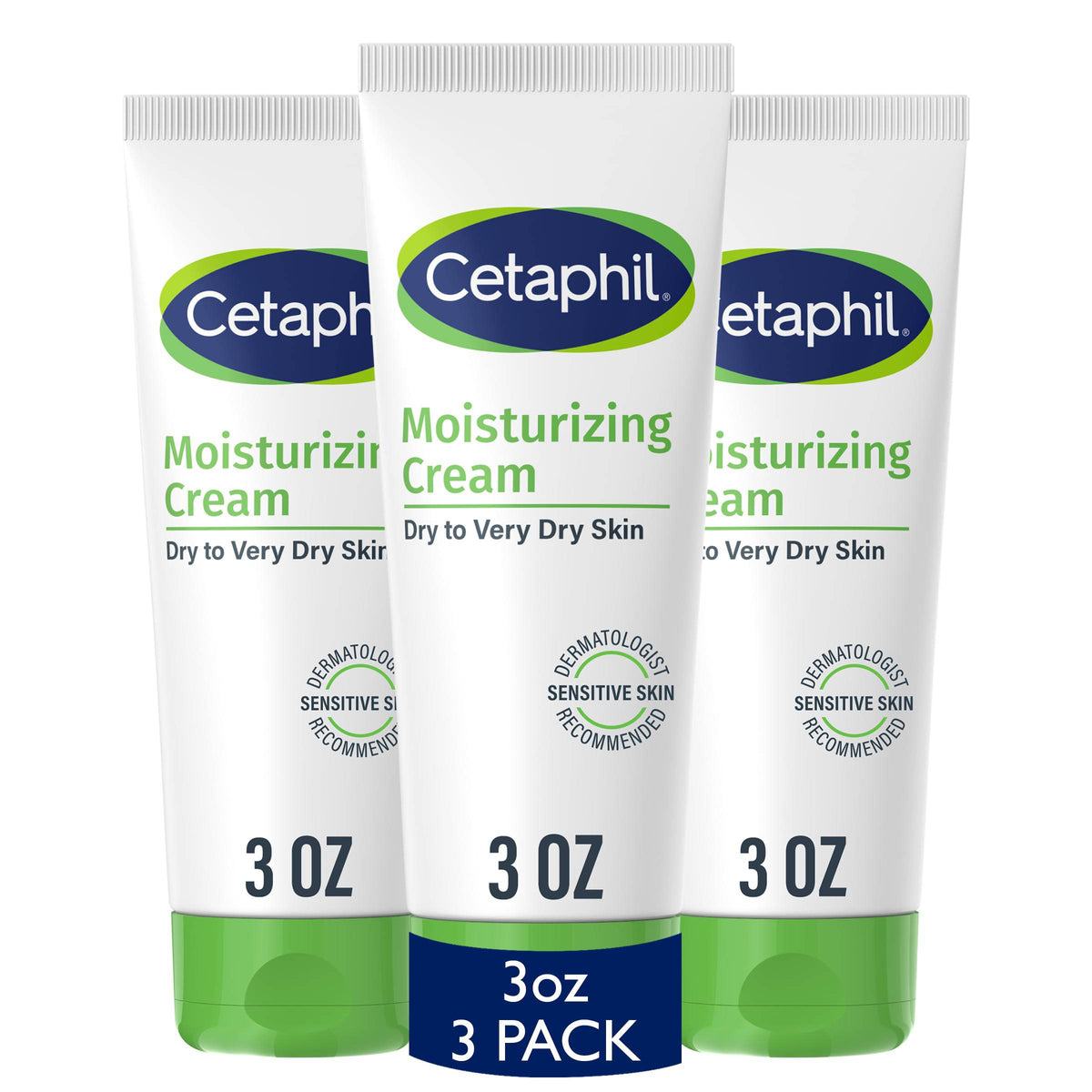 Cetaphil Face & Body Moisturizer, Hydrating Moisturizing Cream for Dry to Very Dry, Sensitive Skin, NEW 16 oz 2 Pack, Fragrance Free, Non-Comedogenic, Non-Greasy