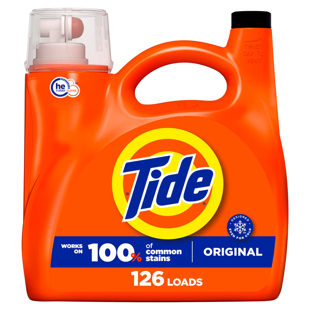 Tide Laundry Detergent Liquid, Original Scent, 64 Loads, 80 FL OZ, Works on 100% of Common Stains, Laundry Soap, Liquid Laundry Detergent