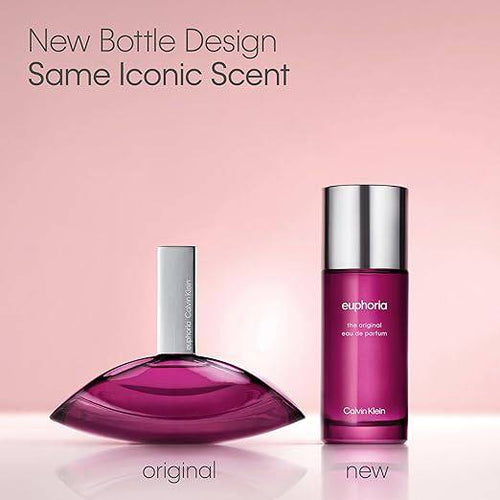 Calvin Klein Euphoria women’s Eau de Parfum in a new bottle design, showcasing the iconic long-lasting fragrance.
