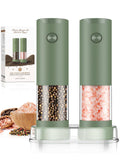 Electric Salt and Pepper Grinder Set Automatic Battery Pepper Mill Shakers Adjustable Coarseness Upgraded Larger Capacity with Led Home and Kitchen Appliances Birthday Gifts for Women Mom