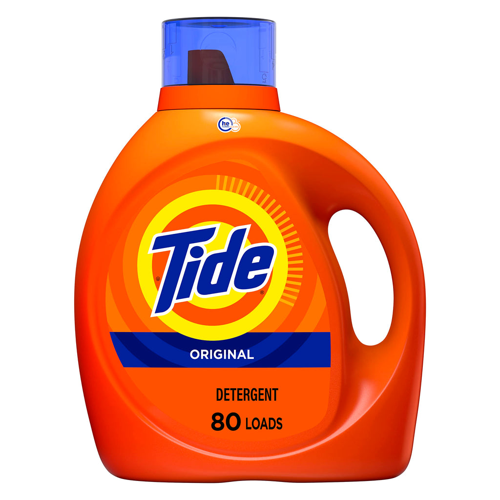 Tide Laundry Detergent Liquid, Original Scent, 64 Loads, 80 FL OZ, Works on 100% of Common Stains, Laundry Soap, Liquid Laundry Detergent