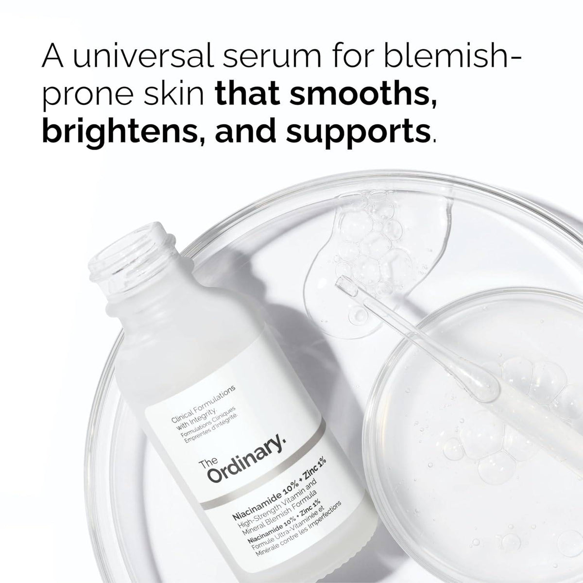 SlimBag The Ordinary Skin Support Duo featuring Hyaluronic Acid 2% + B5 and Niacinamide 10% + Zinc 1% skincare bottles