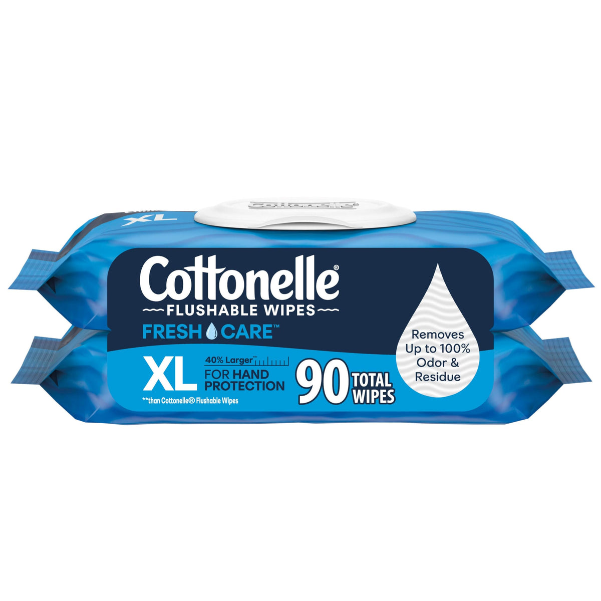 Cottonelle Fresh Feel Flushable Wet Wipes, Adult Wet Wipes, 8 Flip-Top Packs, 42 Wipes Per Pack (336 Total Wipes), Packaging May Vary