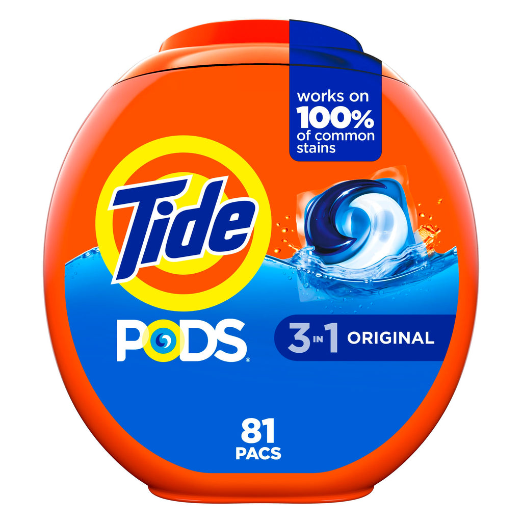 Tide PODS laundry detergent pacs, 3-in-1 Stain Remover, Odor Fighter, Color Protector, 112 Count, HE compatible, Spring Meadow Scent