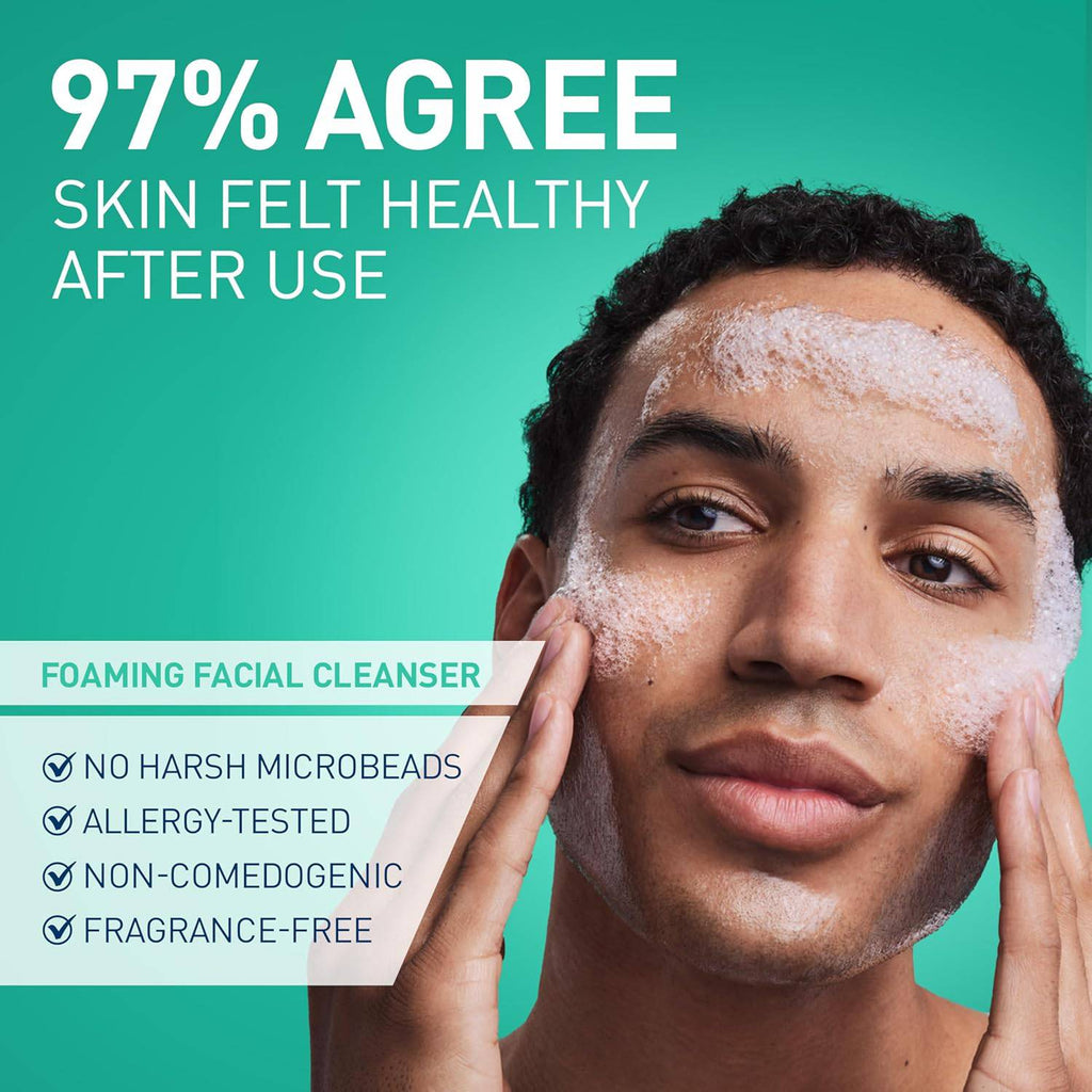 SlimBag CeraVe Foaming Facial Cleanser for oily skin, fragrance-free face wash with hyaluronic acid, ceramides, and niacinamide.