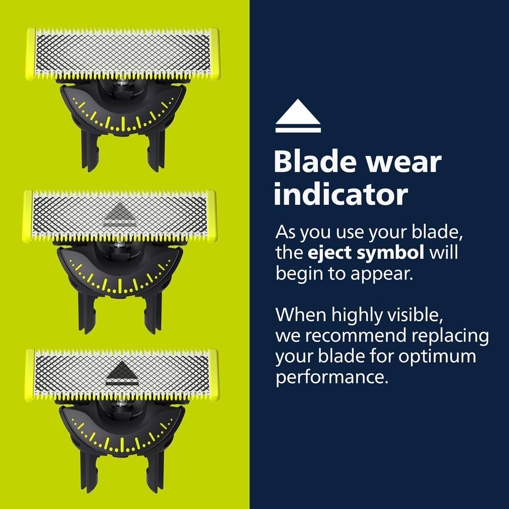 Philips Norelco OneBlade 360 Blades, Genuine Replacement Blades for OneBlade Electric Shaver and Trimmer, Durable Stainless Steel, Trim, Edge and Shave, 3 Pack, QP430/80