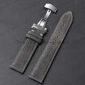COROS Leather Watch Band Genuine Calfskin Brown Strap Butterfly Clasp