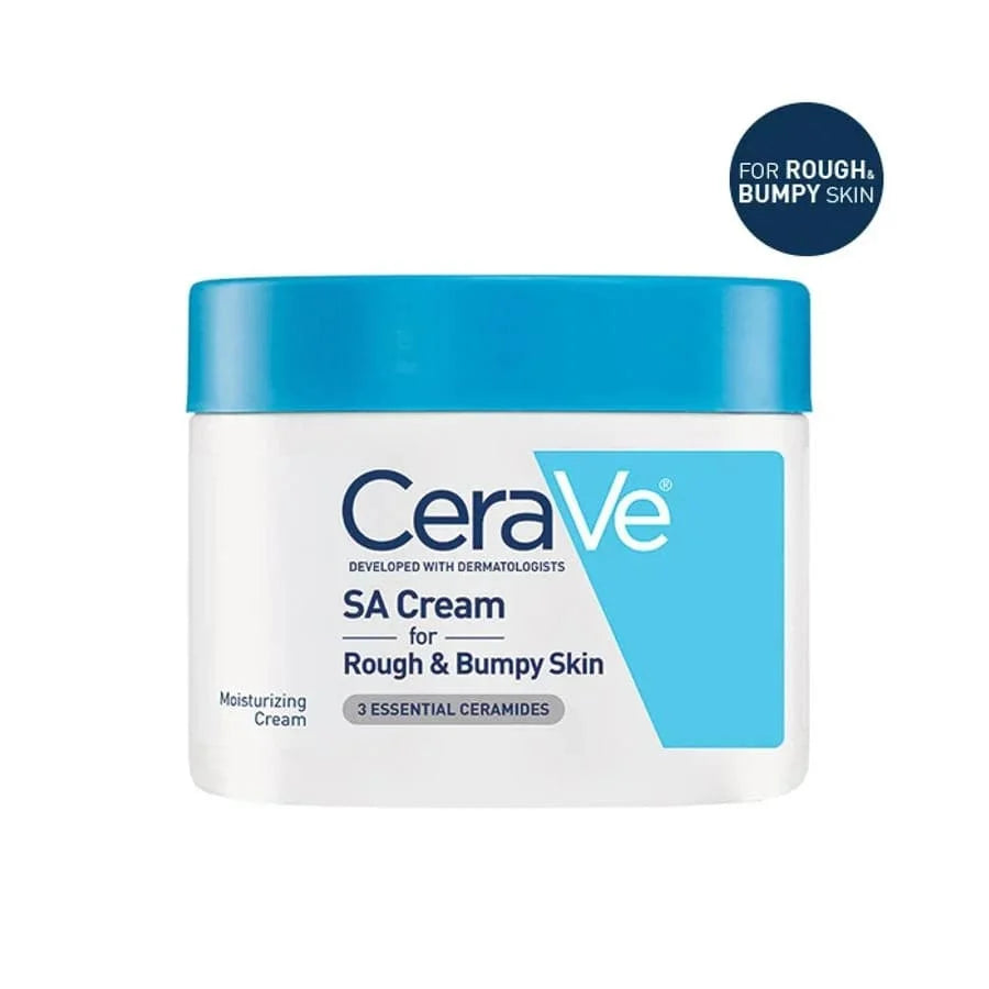 SlimBag CeraVe SA Cream for rough, bumpy skin with front badge, moisturizing formula for smooth skin, 700x700 image.