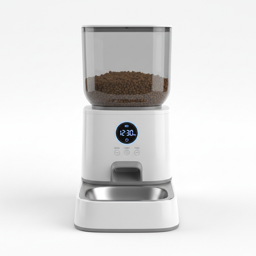 Automatic pet feeder front view